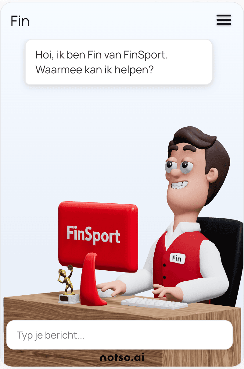 De originele Fin van FinSport in de chatomgeving